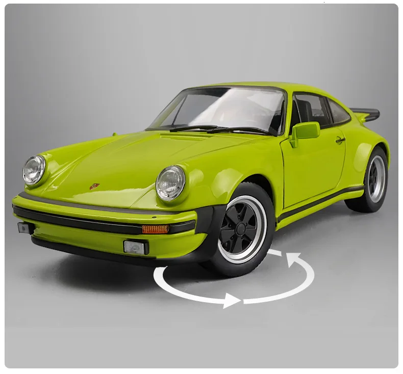 1:24 из сплава, спортивный 911, турбо 1974, модель, металлический автомобиль с управлением на рулевом колесе, передние игрушки для детей