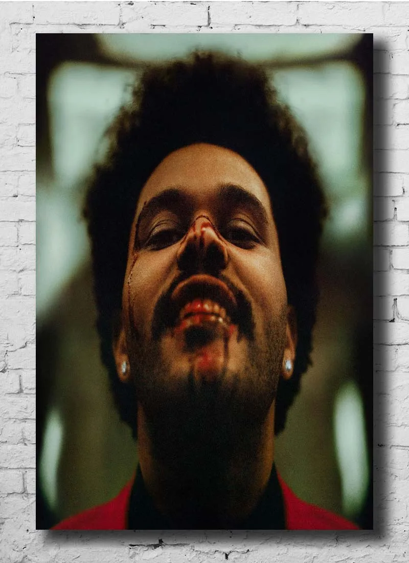 ZA433 The Weeknd в нерабочее время 2020 альбом музыкальный Рэппер Искусство Шелковый