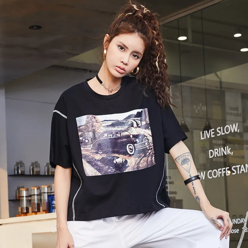 

Women's Trend Printing Tops Casual Summer New Tshirts O Neck Streetwear Fashion Tees Unisex Short Sleeve Loose T-shirt Yalabovso