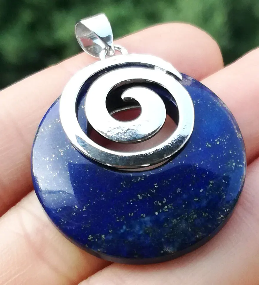 Кулон в виде улитки Lapis Lazuli бусина богатства Пончик энергия рейки амулет для чакр