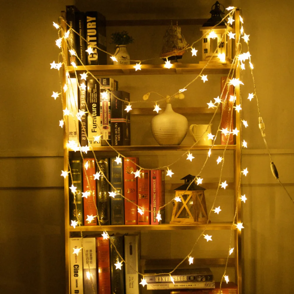 2 м 2A батареи 10 светодиодный за звезда кристально чистый Фея светильник Свадебная