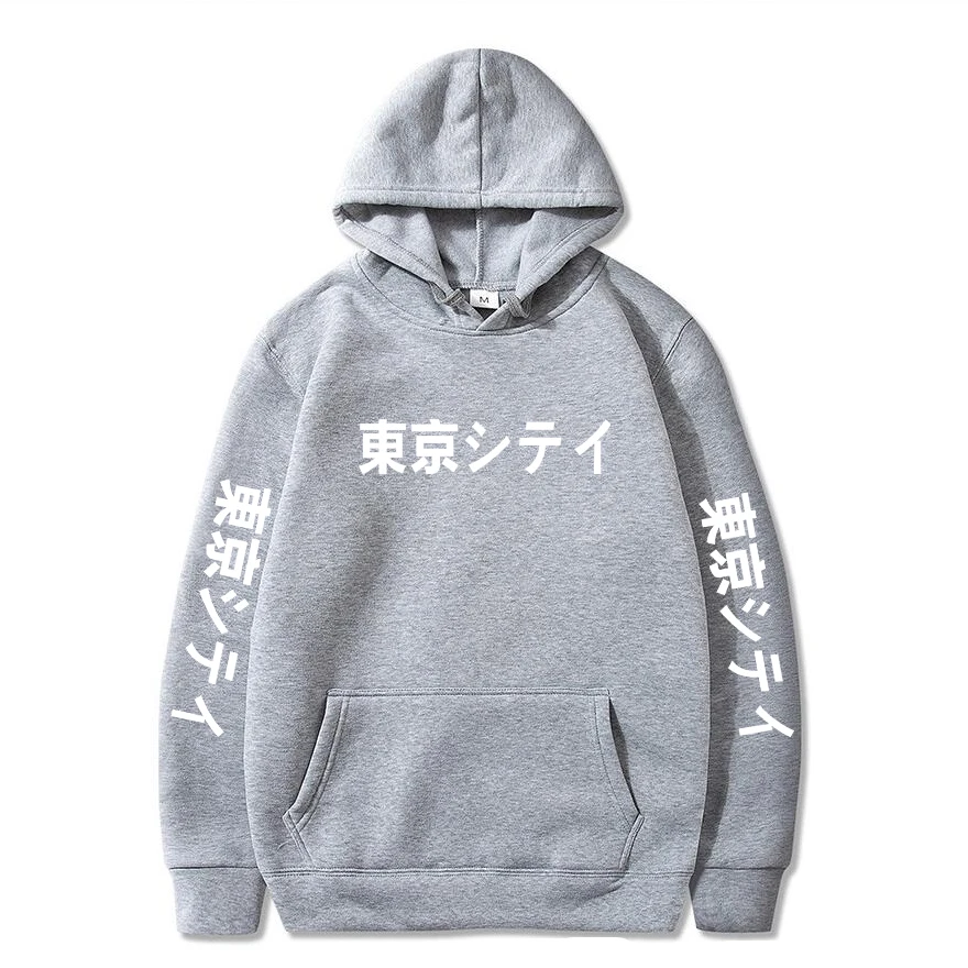 

Japanese hip-hop casual men's hoodie Harajuku Tokyo print men's and women's casual pullover sweatshirt 2021 fashion hot sale ho