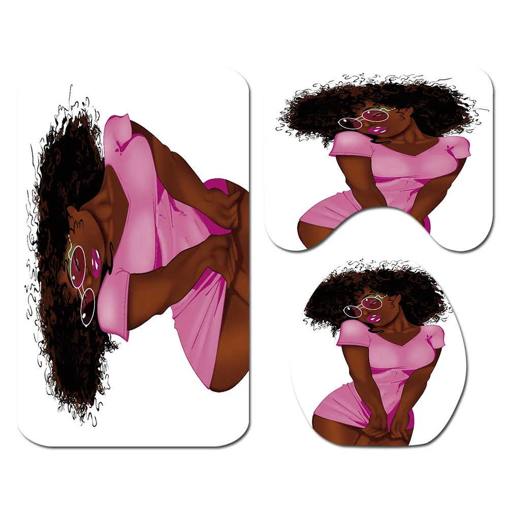 Набор водонепроницаемых штор для душа с Африканской девушкой впитывающие