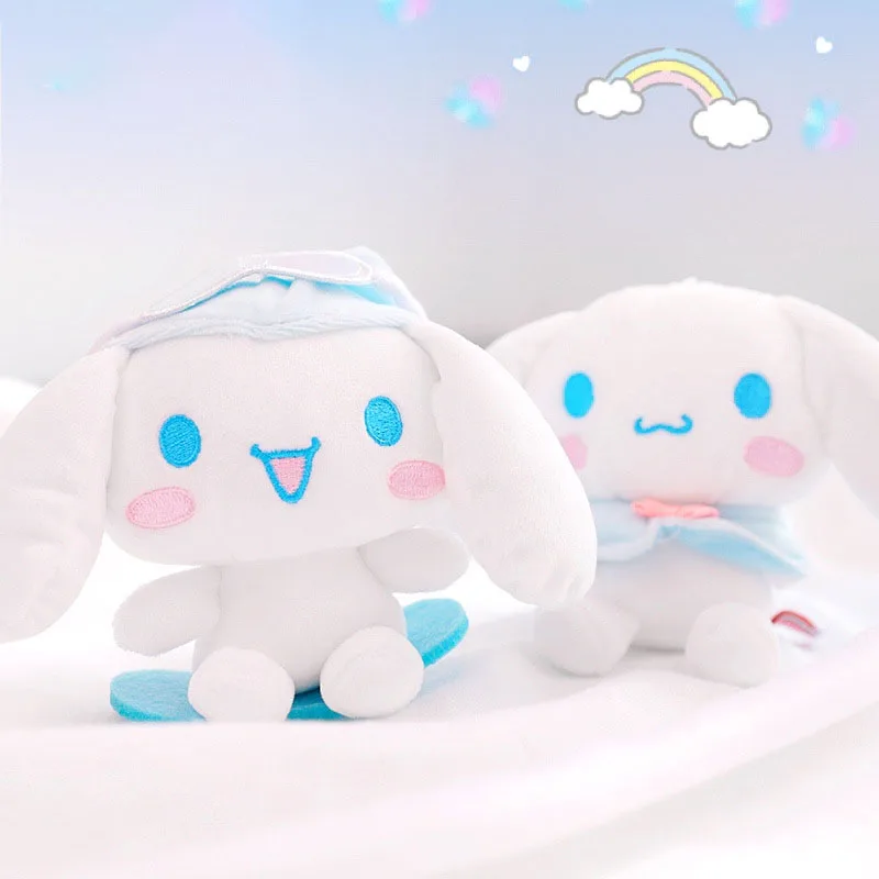 

10Cm Kawaii Cinnamoroll Sanrioed Plush Dolls Pendant Keychain Cartoon Cute Anime Plushie Bag Ornaments Pendants Toys for Girls