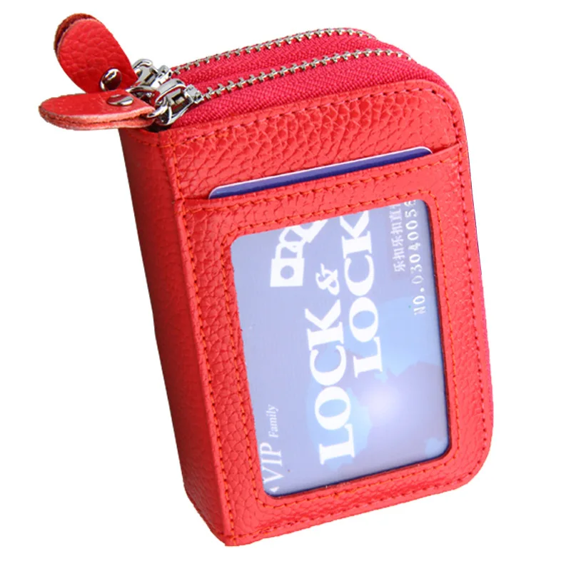 Держатель для карт из воловьей кожи женщин и мужчин натуральной деловых