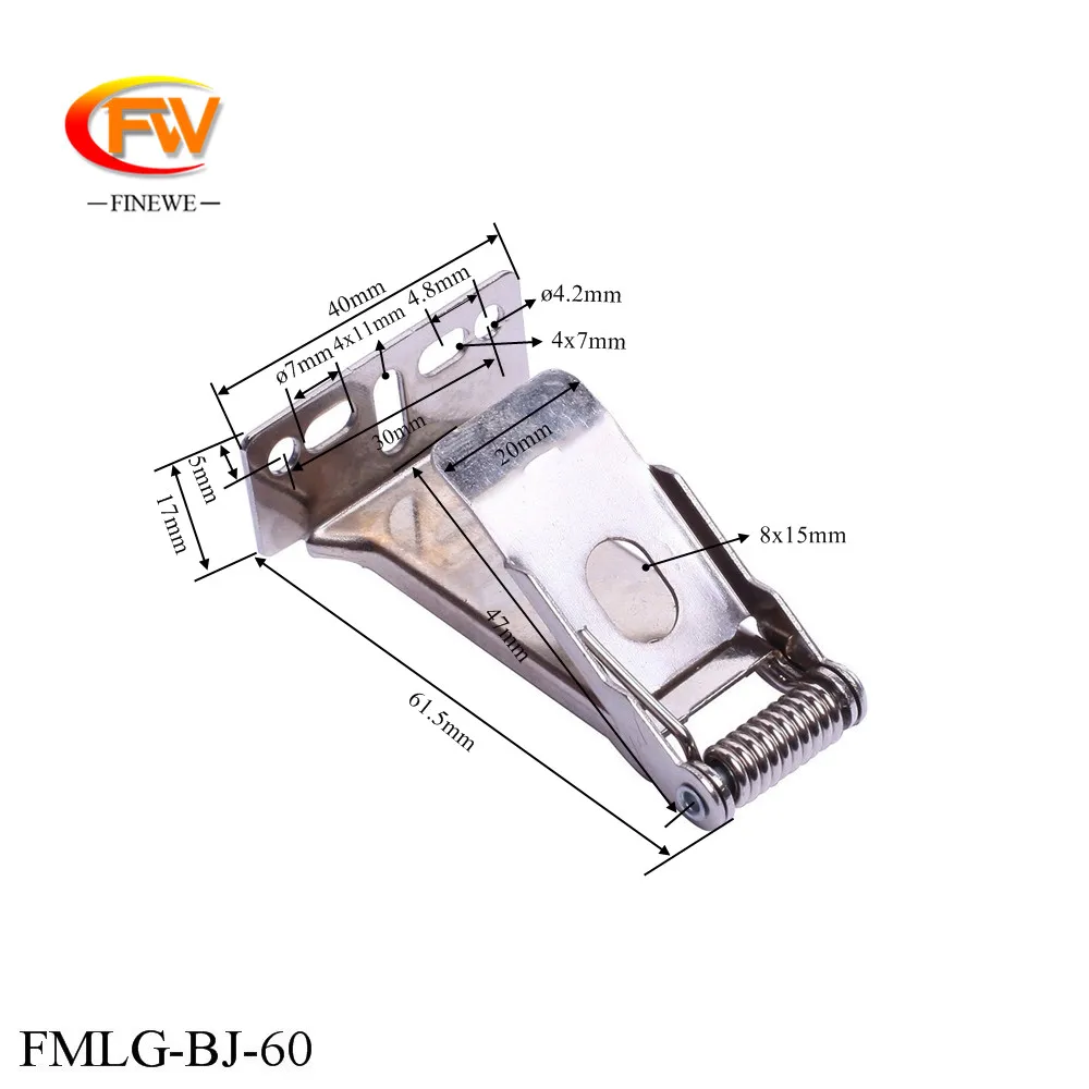 저렴한 Finwe-100 개/개 60MM LED 패널 램프 스프링 클램프 은폐 설치 스프링 천장 매입 조명 철 클립