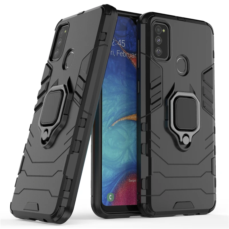 Матовый чехол с кольцом держателем для Samsung Galaxy M30s подставкой Youthsay|Бамперы| |