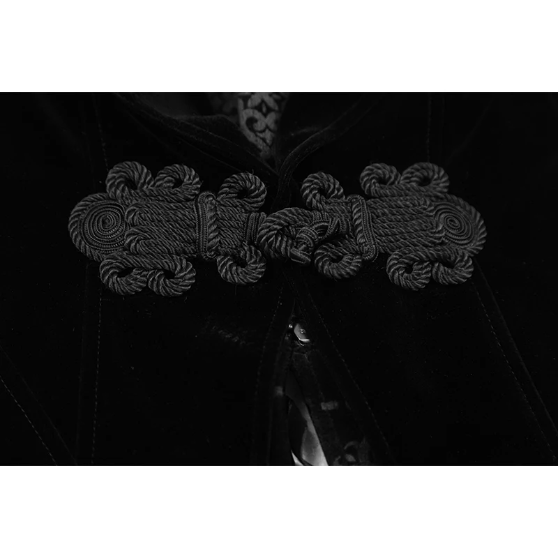 Панк рейв Готический женский бандажный ласточкин хвост жилет черный хлопок