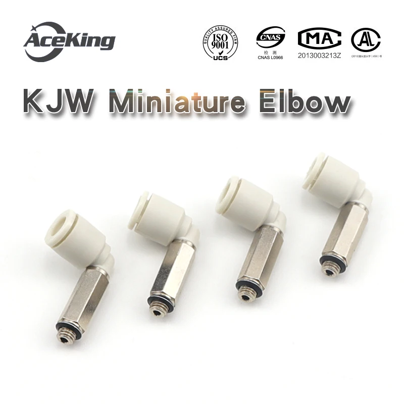 

10 pcs Extended elbow joint kjw04/06/08/10/12-m5 / m6/01/02/03/04 right-angle male thread elbow joint