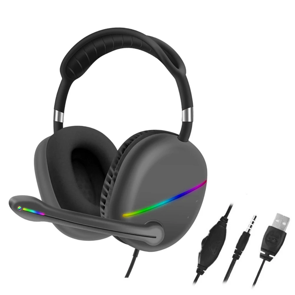 

Лидер продаж, AKZ-025, гарнитура Sstereo, проводная гарнитура со светодиодной подсветкой, игровые наушники с микрофоном для PS4/Xbox