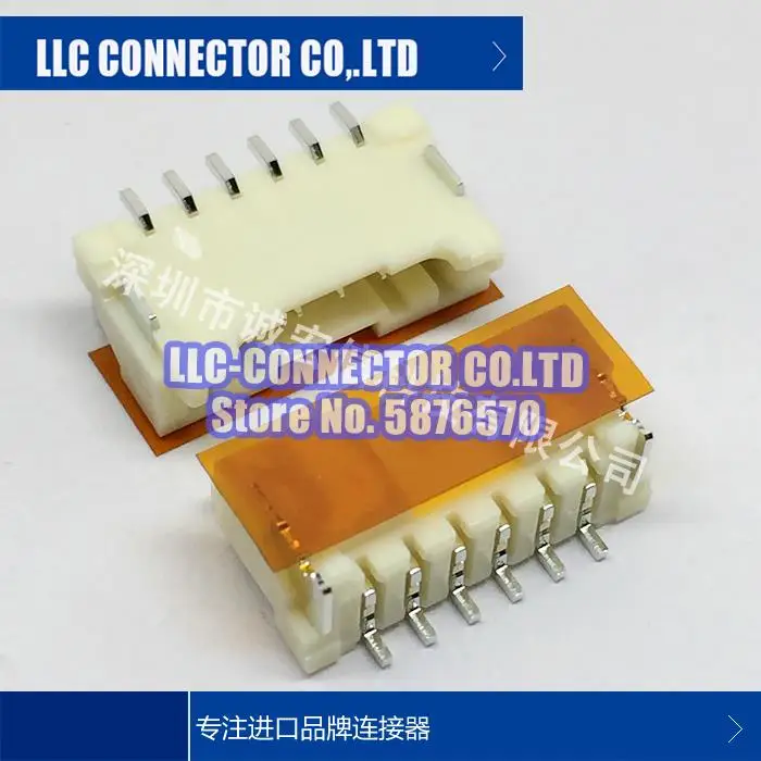 

10 pcs/lot SM06B-PASS-TBT(LF)(SN) legs width :2.0MM 6PIN connector 100% New and Original