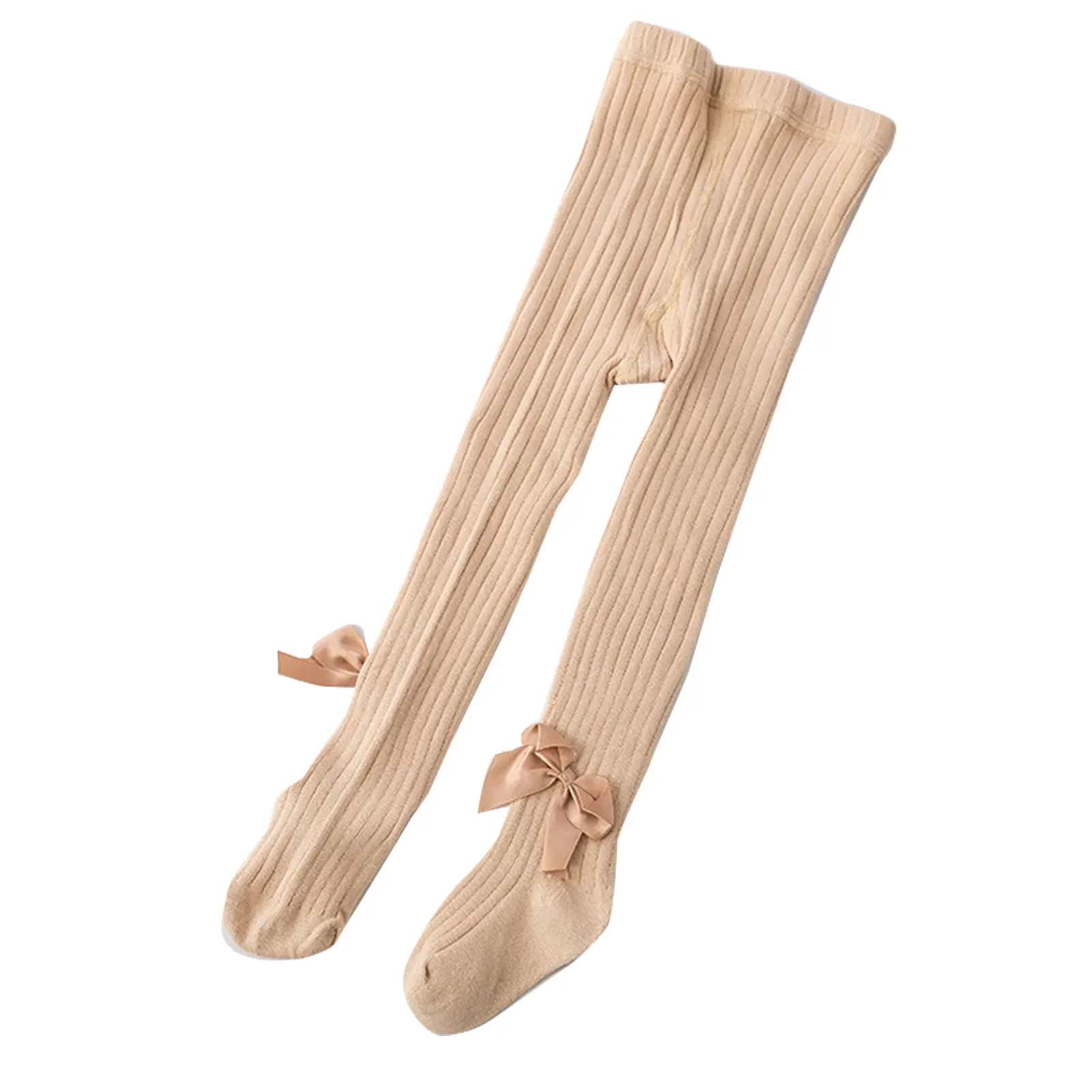 

Носки для девочек с бантом Милая одежда трикотажные Детские хлопковые комбинированные детские колготки Нескользящие термоосенние мягкие ...