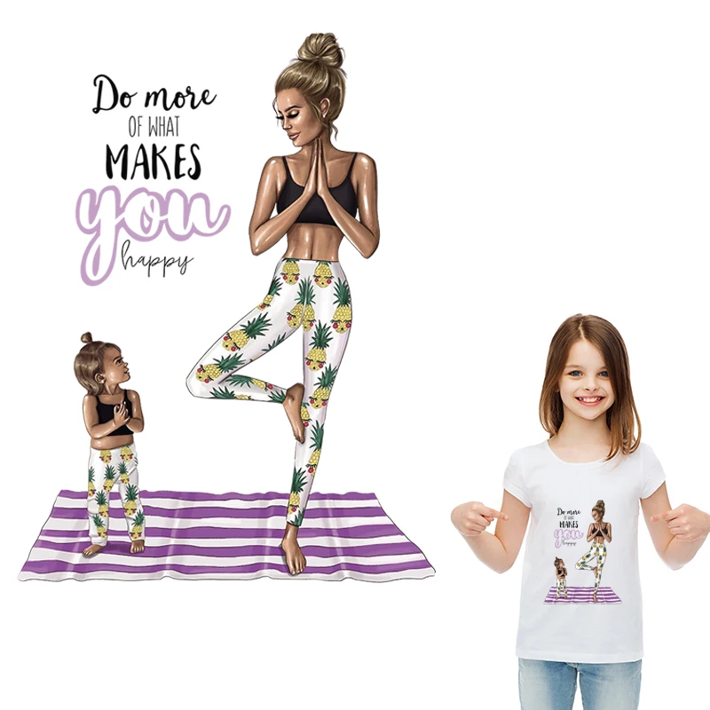 Аппликации для йоги всей семьи патчи детской одежды Аксессуары моющиеся