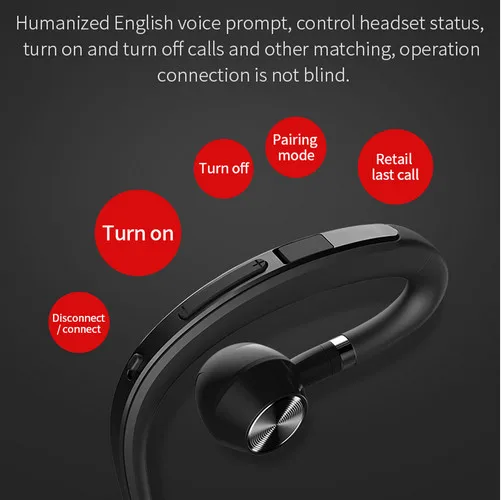 D15 Bluetooth V5 гарнитура с микрофоном беспроводные наушники один наушник 180 трещин для