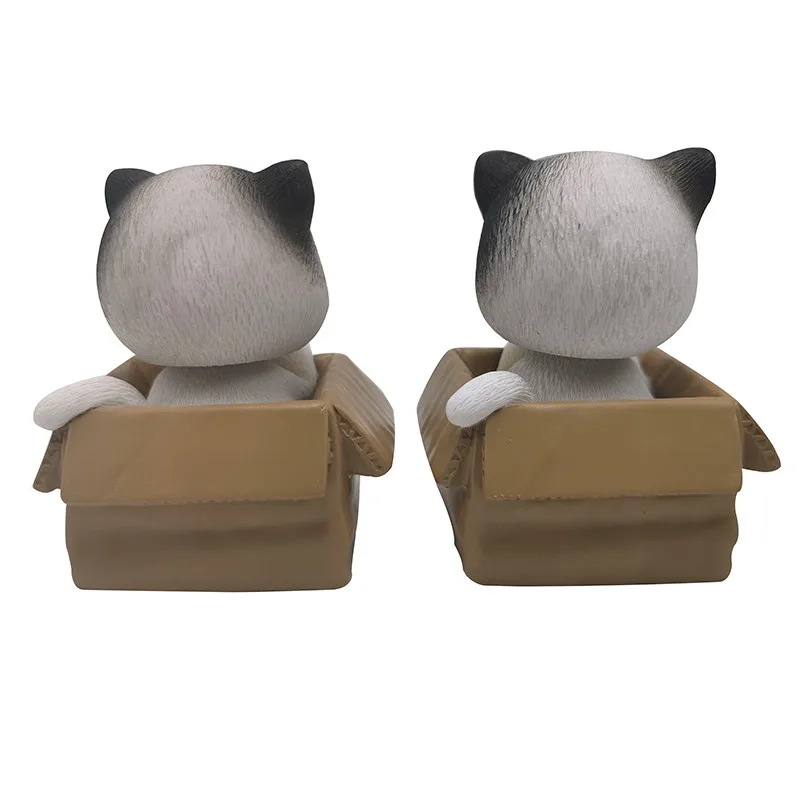 1 шт. симпатичная мультяшная полимерная коробка на удачу с кошкой вращающейся