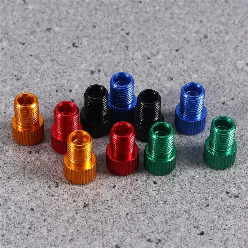 

10 Pcs Aluminum Bicycle Bike Valve Converter Car Valve Adapter Bicycle Bike Tube Pump Air Compressor Tools