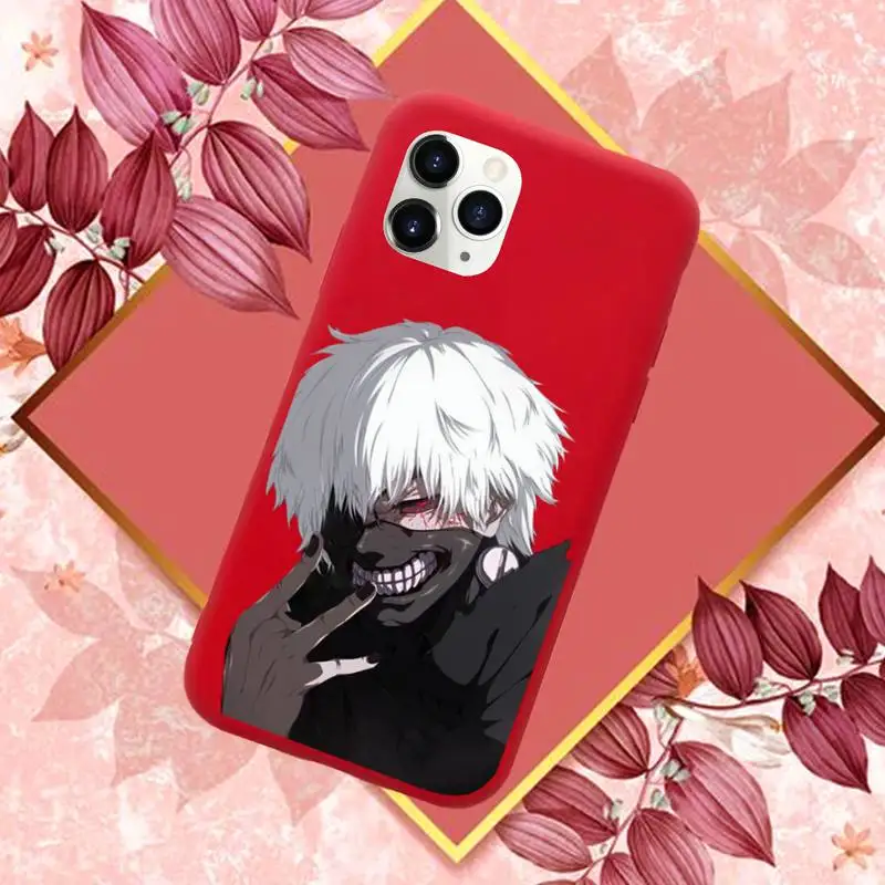 

Trendi Anime Ghoul Kaneki Ken untuk Phone Case Candy Color for iPhone 11 12 mini pro XS MAX 8 7 6 6S Plus X SE 2020 XR