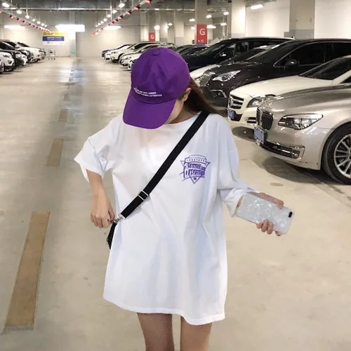 Женская футболка с графическим принтом в Корейском стиле | одежда