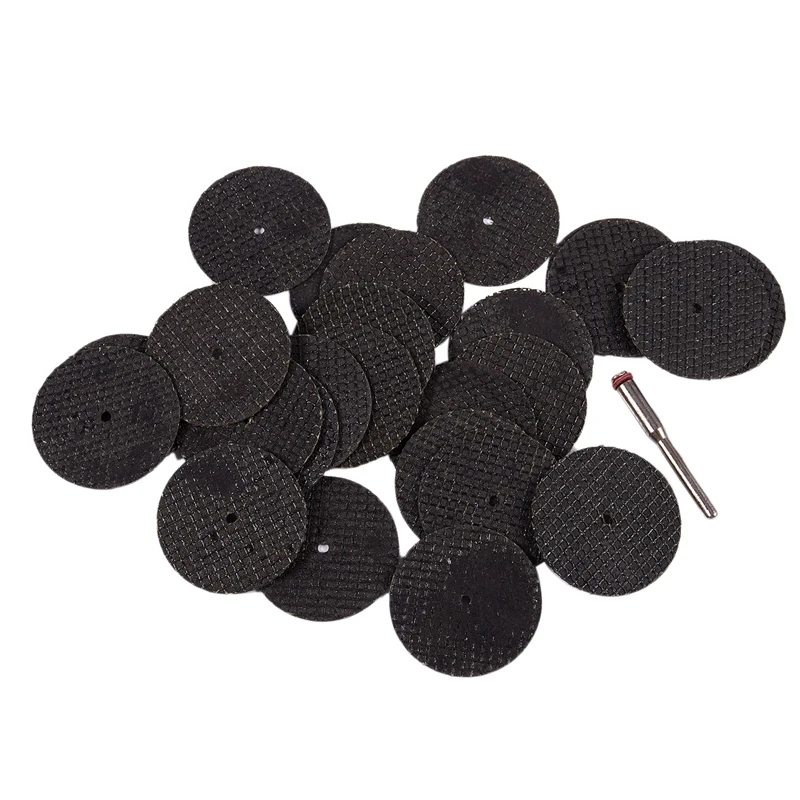 

25 PCS 32mm Resin Cutting Wheel Discs Set Kit + 1 Mandrel For Rotary Tool