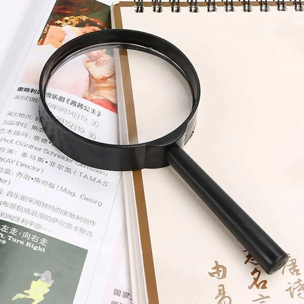 Портативное увеличительное стекло 5X Портативная Лупа ручка в стиле ретро лупа