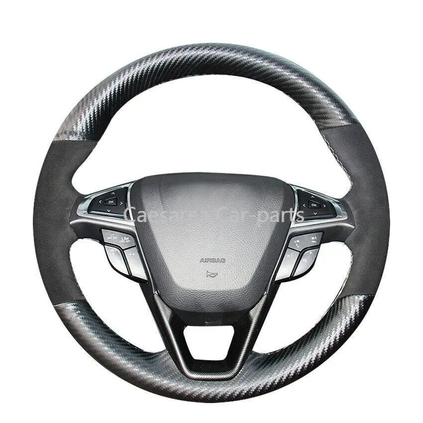 

Чехол на руль из углеродного волокна, замшевый, для Ford Mondeo Fusion EDGE Galaxy