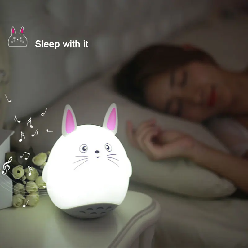 Детский милый светодиодный ночник с Bluetooth музыкальным рисунком Тоторо лампы для