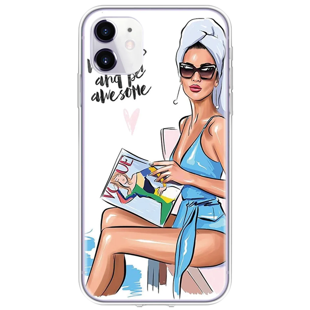 0clanyiz Merry Christmas Черный Коричневый чехол для девочки супер мама для TPU iPhone 11 Pro Max XR XS X XS Max 6 5se 7 8 Plus чехол новогодний чехол - Цвет: 0clanyiz