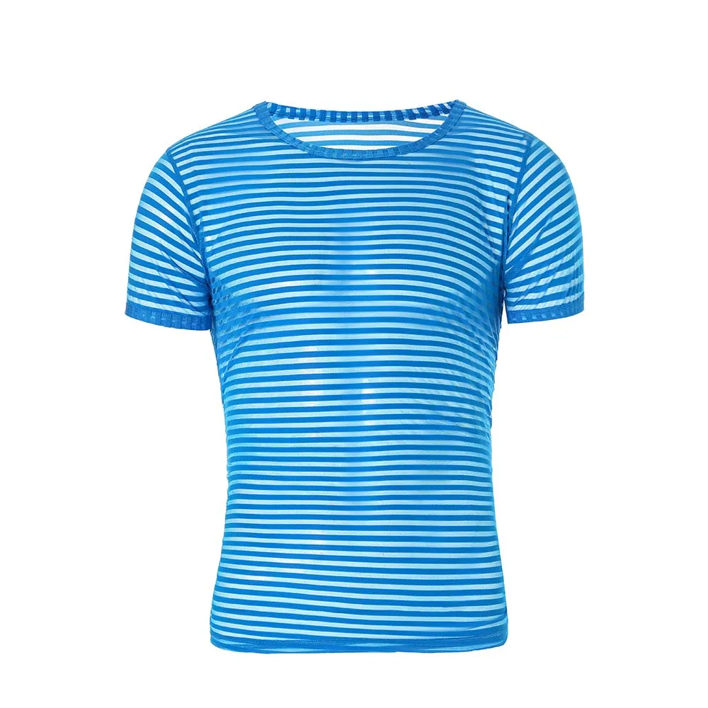 Нижнее белье унисекс сексуальные сетчатые базовые рубашки с круглым вырезом