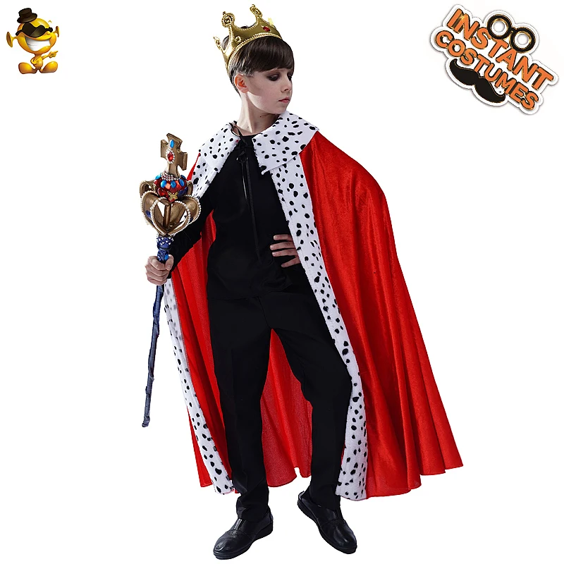 Накидка с короной для мальчиков Детский костюм принцессы Пурим ролевых игр на