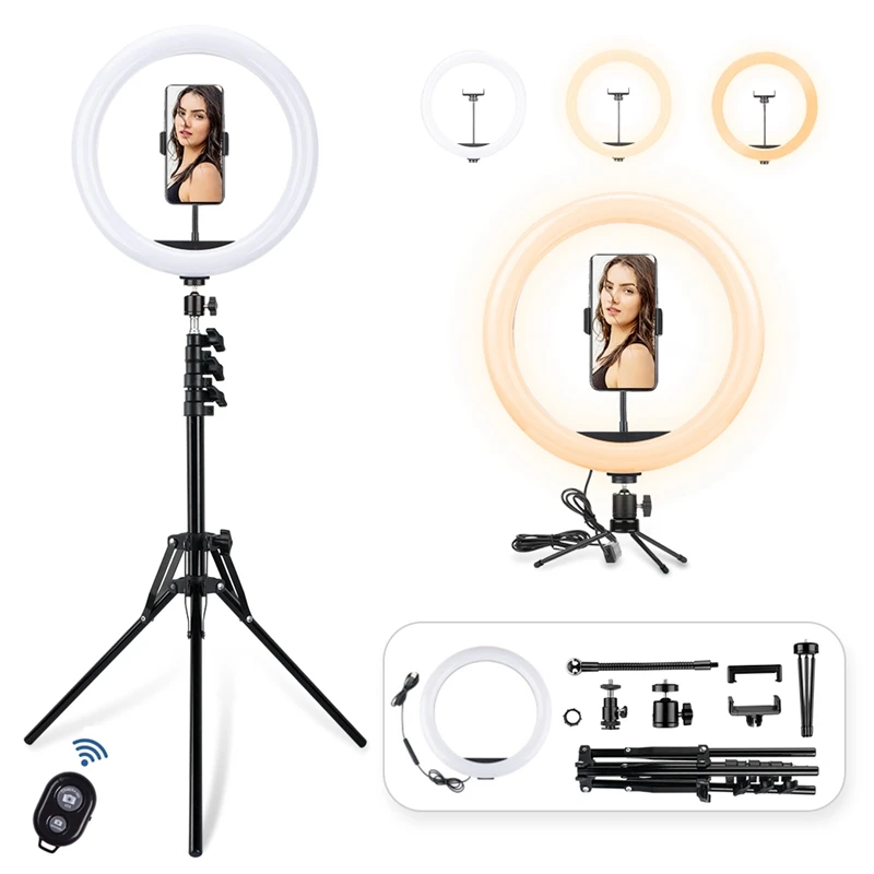 12 дюймов 33 см видеосветильник светодиодный светильник для селфи с регулируемой