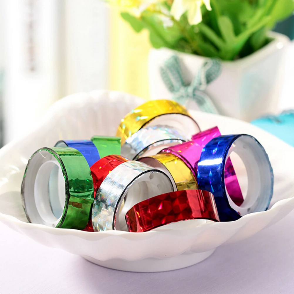 

DIY Красочные Лазерные Ленты Декоративные липкие Канцелярские Клейкие стикеры Дети Скрапбукинг инструменты наклейки офисные ленты 12 рулоно...