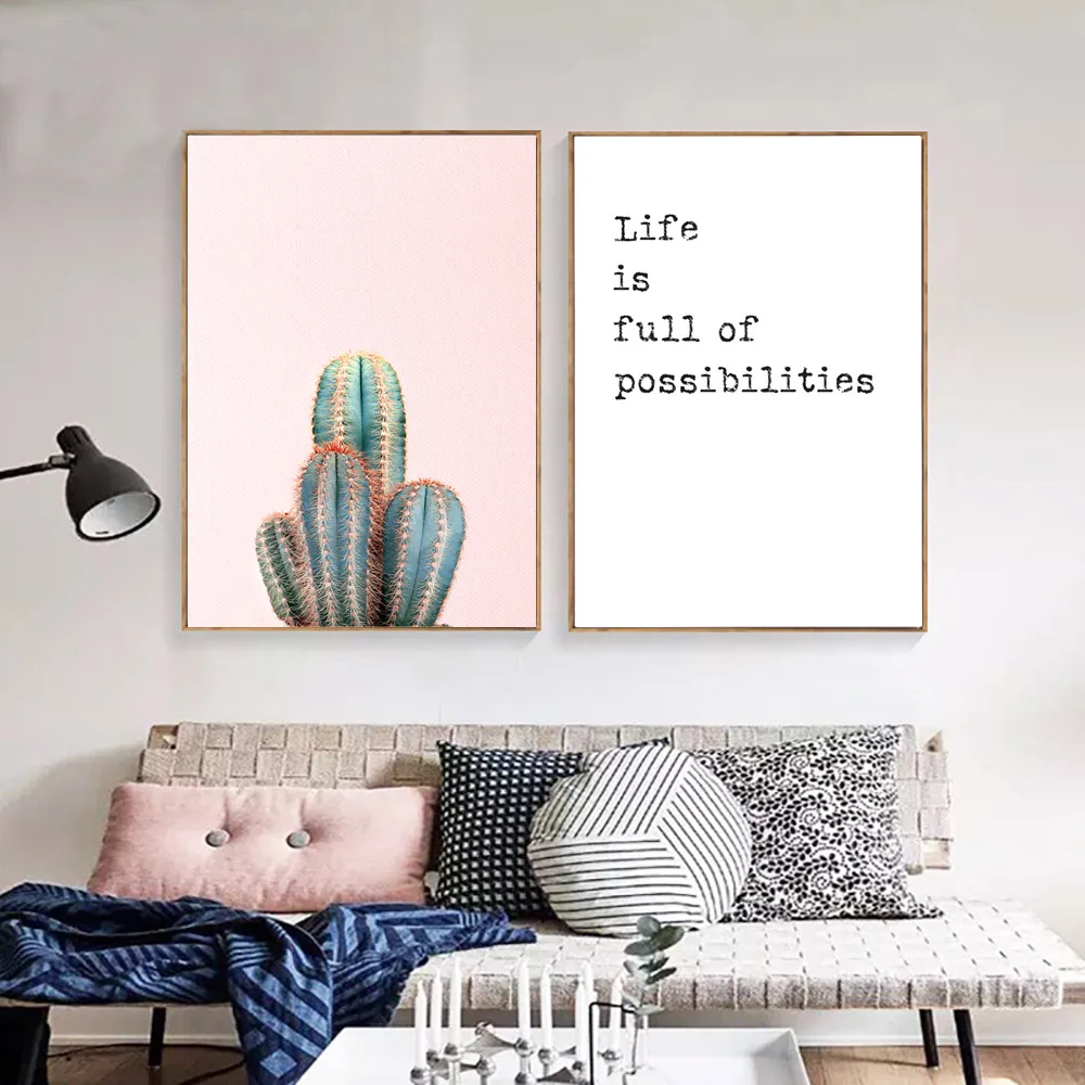 Пейзаж картина с цветами морской постер скандинавский цветок Настенная зеленая