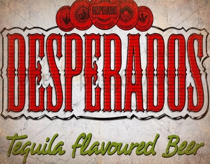 Металлический плакат с изображением пива в виде отчаянного - Цена: 