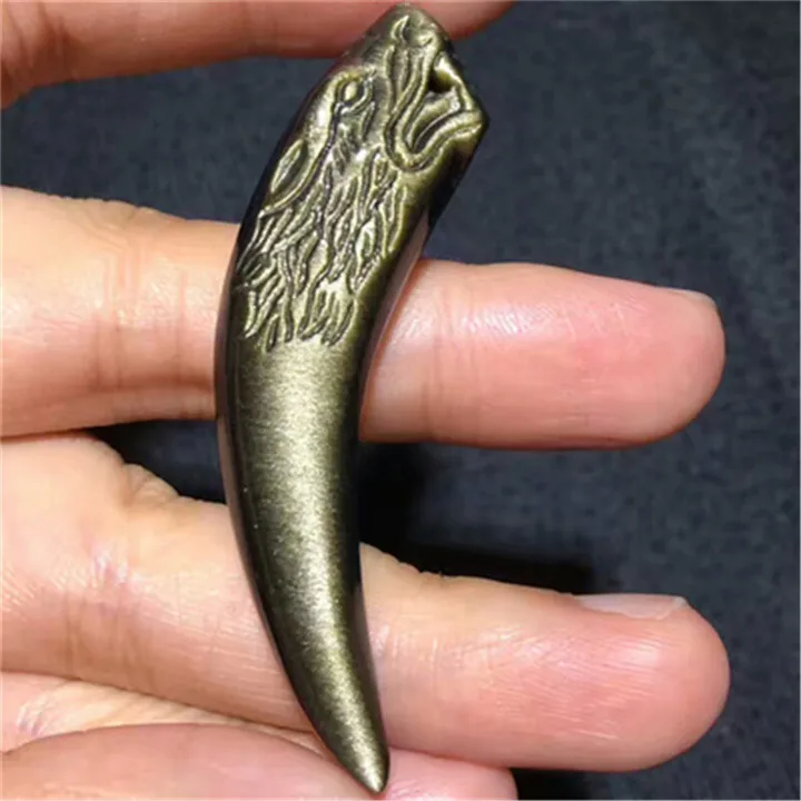 Подлинное натуральное золото Обсидиан вспышка свет кулон драгоценный камень