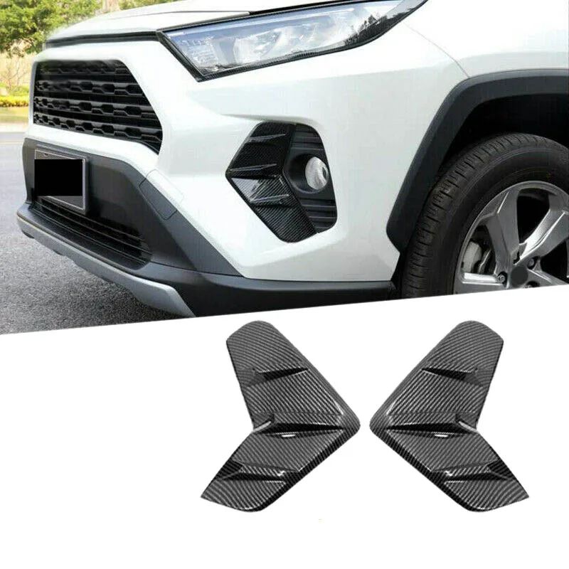 Для Toyota Rav4 2019 2020 ABS углеродное волокно передний противотуманный светильник рамка лампы Накладка| |