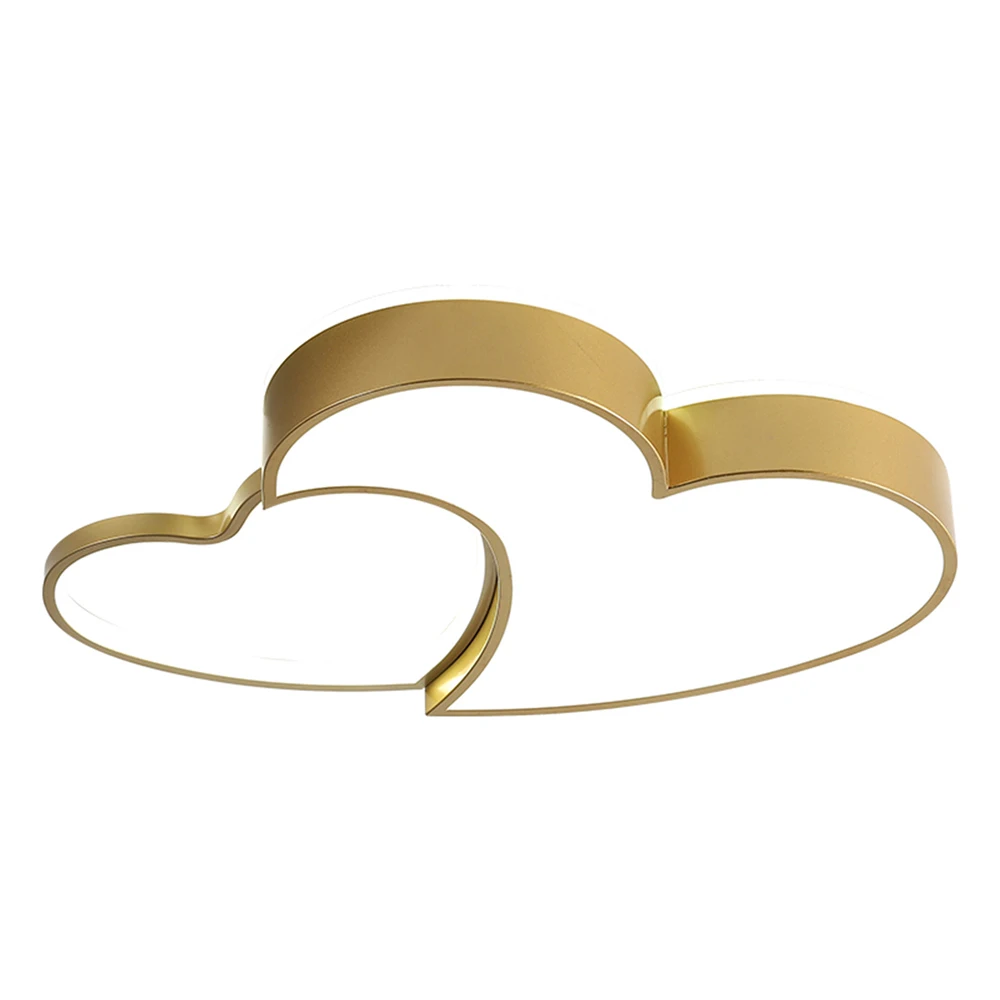 $69.90 Modern LED Heart Shaped Ceiling Light with Remote Control Dimmable Pink Gold Lamp for Children's Room Nursery Kids Girls Bedroom