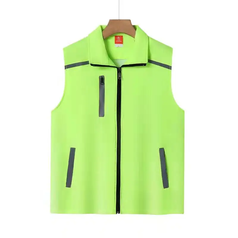 

2021 Factory price!1PCS Free Custom LOGO High Quality Safety Vest High visibility Construction work uniforms logo