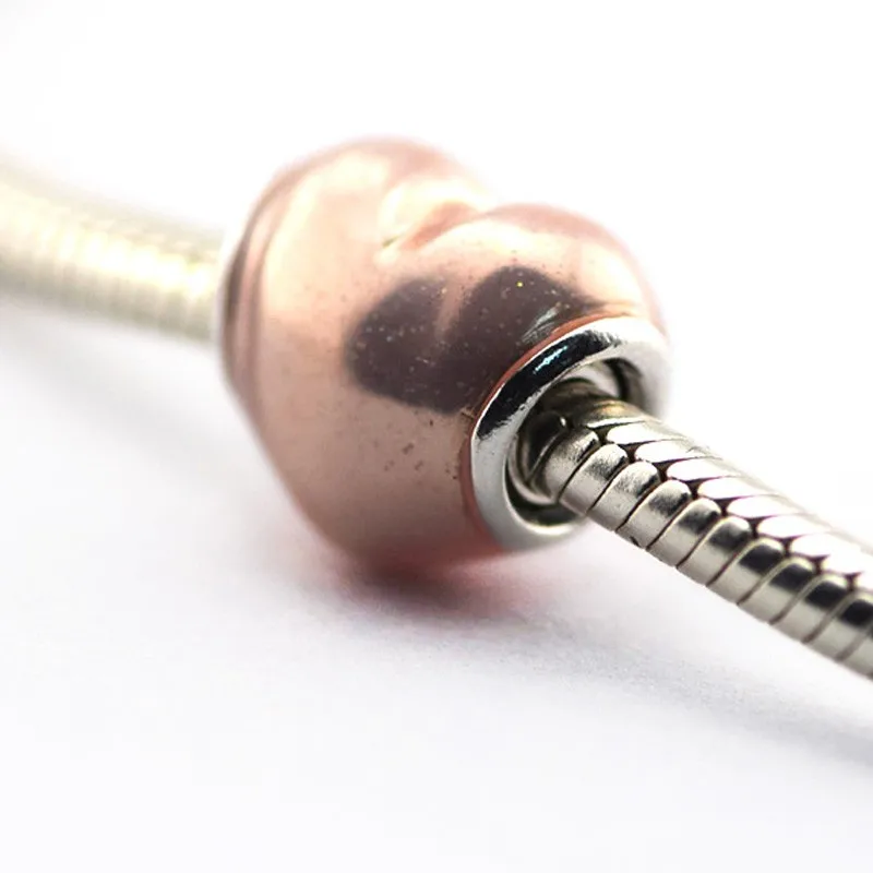 

Glittering Heart charm Sterling Silver Jewelry For Beaded Chain Bracelets & Bangles Woman DIY Beads For Jewelry Making