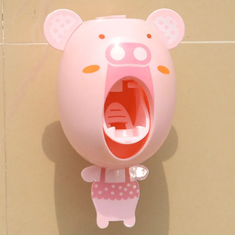 

Baby Kids Hands Free Toothpaste Dispenser Children Automatic Cartoon Cute Animal Toothpaste Squeezer Good Gift for Children
