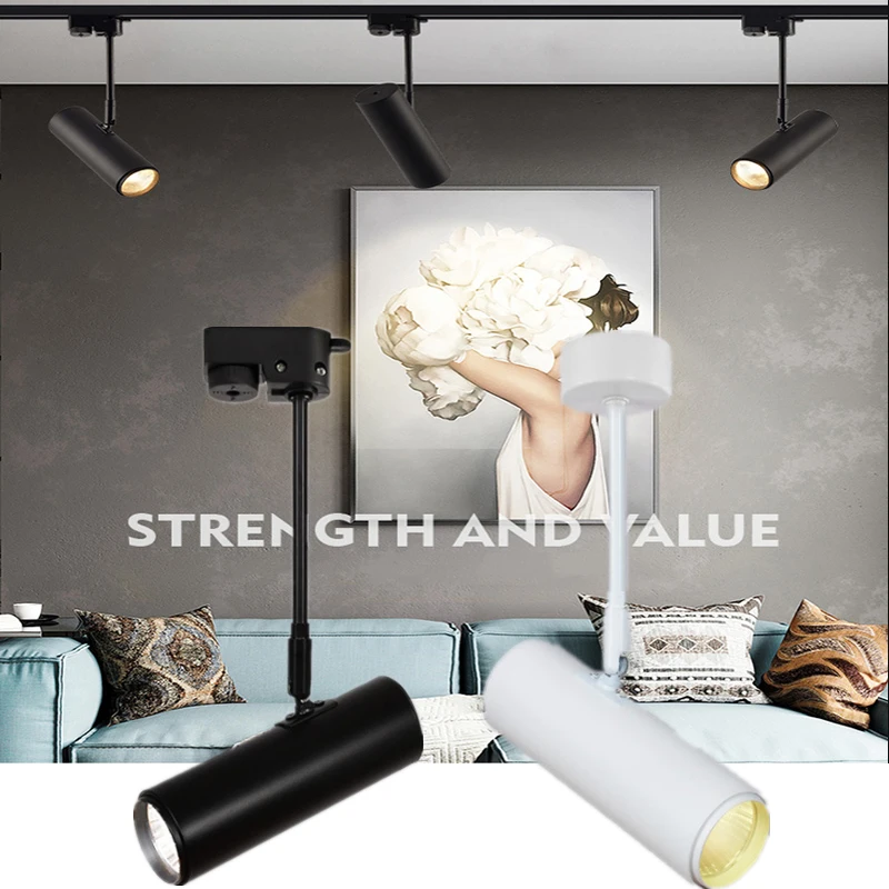 Приглушаемый Светодиодный точечный светильник с длинным полюсом лампа COB