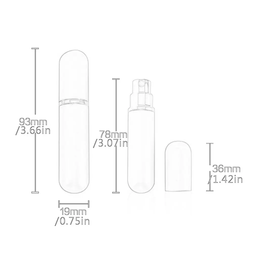 

5ml Portable Mini Refillable Perfume Scent Atomizer Bottle Empty Spray Bottle Travel Parfum Cosmetic Container Dispenser