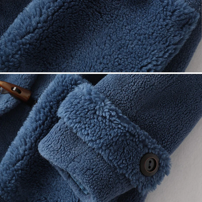 

2020 Winter Real Fur Coat Shearing Soft Sheep Wool Jacket Women Korean Vintage Lamb Fur Liner Overcoat Female Tops Abrigo Mujer