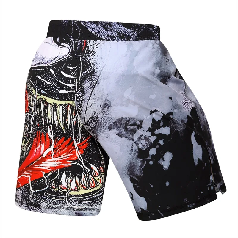 Новинка UFC BJJ MMA Fit Мужские шорты с принтом MMA 3D Fight Grappling Короткие полиэстер Kick гель Муай Тай шорты codylundin