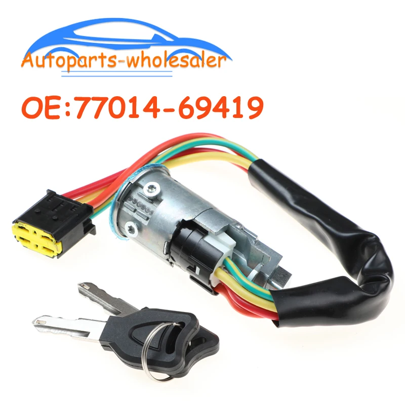 

New Car accessories 7701469419 77014-69419 For RENAULT CLIO MK2 1998-2005 IGNITION BARREL SWITCH WITH TWO KEYS