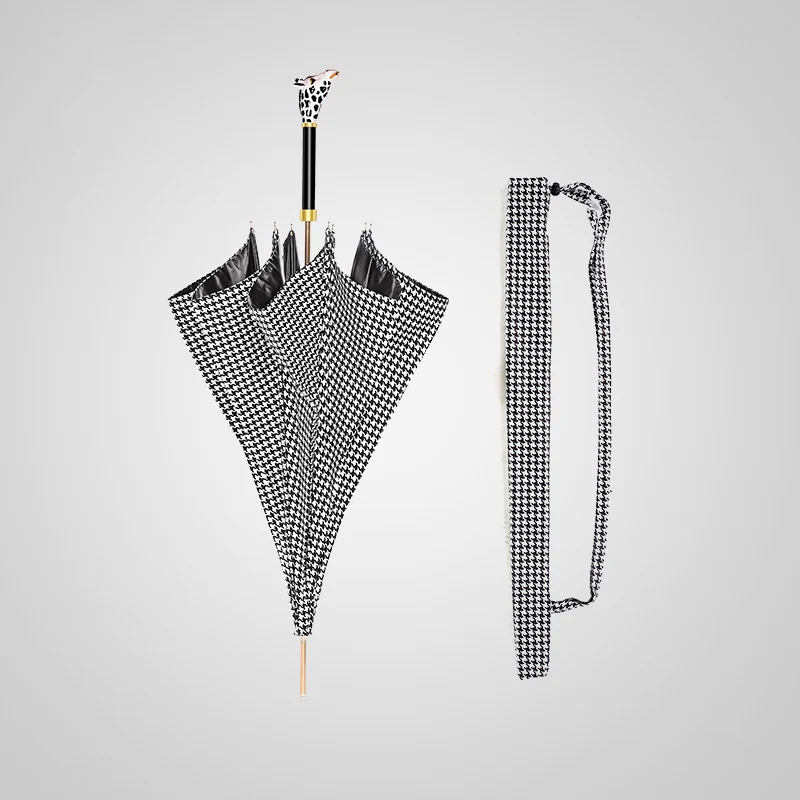 Economici Ombrello A Manico Lungo Con Testa Di Animale Adulto Ombrello Da Pioggia Di Lusso Antivento Grande Donna Uomo Guarda Chuva Rain Gear BK50YS