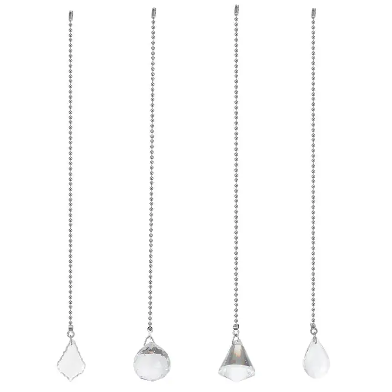 

4pcs Chic Chandelier Pendants Ceiling Fan Crystal Chain Hanging Decoration