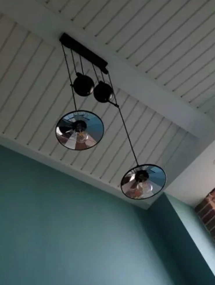LukLoy Лофт Hanglamp Ретро кованого железа винтажные люстры Промышленный регулируемый шкив Лофт подвесные лампы подвесной светильник