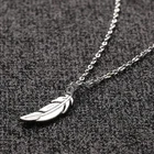 Богемные элегантные ожерелья с подвеской в виде пера реальные 925 пробы серебряные ювелирные изделия