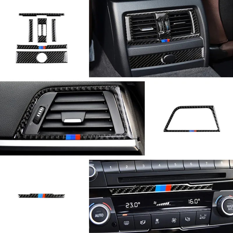 

Car Center Console Air Outlet Air Conditioning Vent Decal Decoration Carbon Fiber Cover Frame Stickers for BMW F30 F34 3 Series