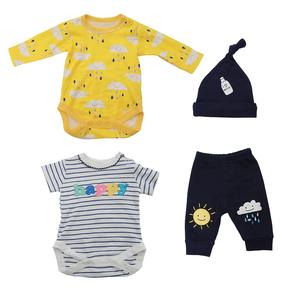 Кукла новорожденная 55 см желтый наряд для новорожденного мальчика подарок